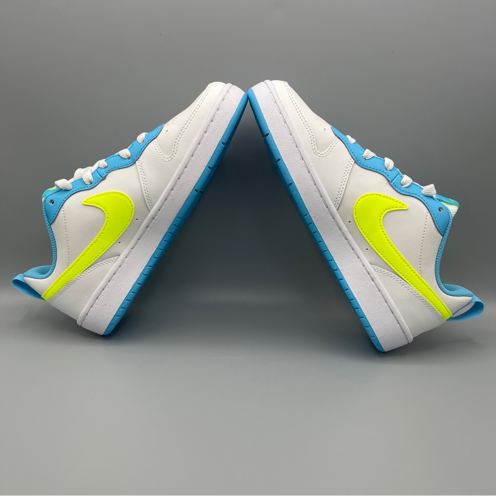 Nike Court Borough Low 2 GS /6Y 'White Baltic Blue Volt' Women's Size 7.5